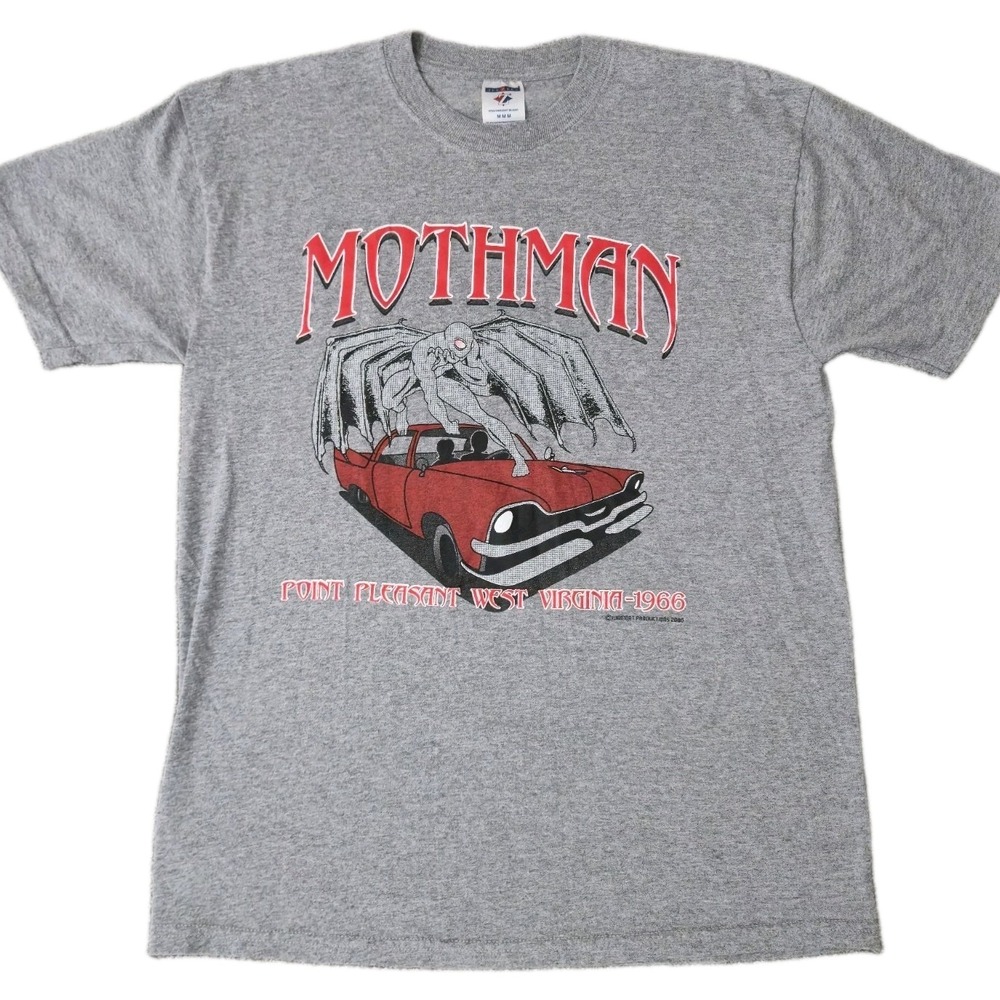 Vintage Mothman Movie Promo Rare T Shirt Mens Size M Double Sided Y2K 2006